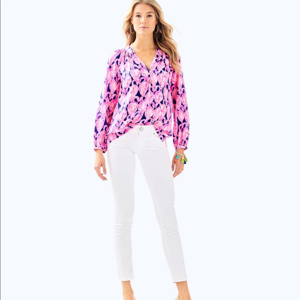 Lilly Pulitzer worth skinny jeans in white 00